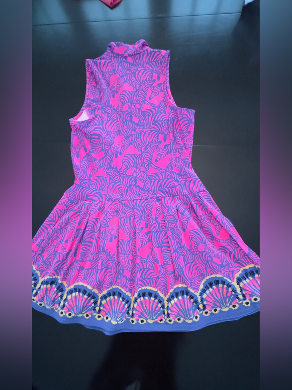 LIlly Pulitzer FEDERICA 👗 UPF 50+, PASSION FRUIT PINK LIL WILD NIGHTS. SZ SMALL - Picture 5 of 10